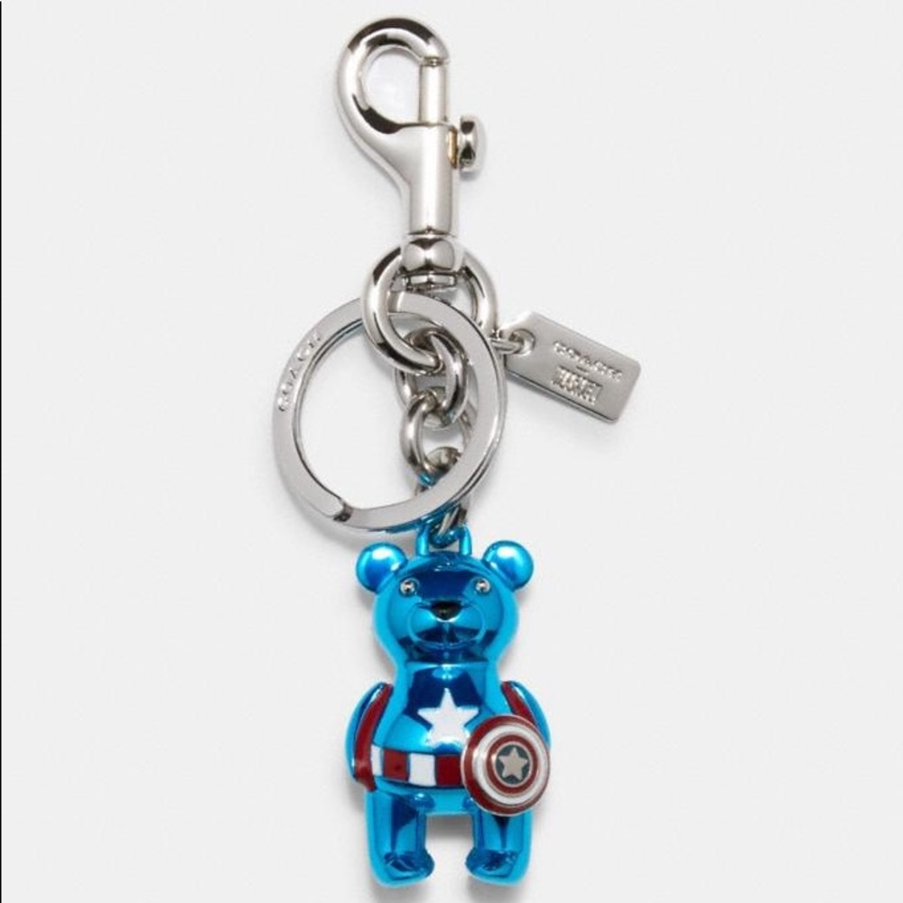 Coach Marvel Captain America Bag Charm Keychain